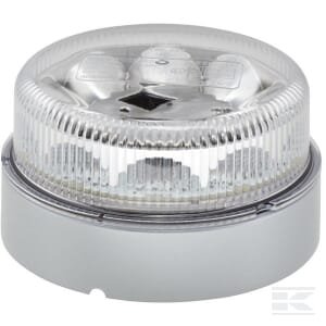 Mirksintis švyturėlis LED, 10W, apvalus, 12/24V, skaidrus/geltonas, tvirtinamas varžtais, Ø149mm x88mm, 10 LED, Hella 2XD012980001