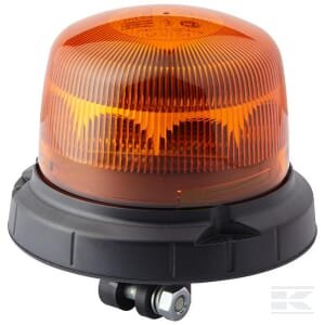 Mirksintis švyturėlis LED, 10W, apvalus, 12/24V, geltonas, ant stiebo, Ø165mm x125mm, 16 LED, Hella 2XD013979011