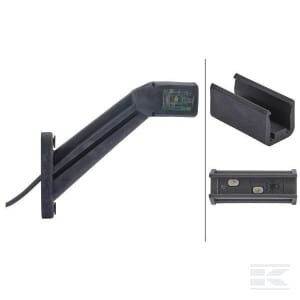 Gabaritinis žibintas LH LED, 1.50W, 24/12V, tvirtinamas varžtais, 178x164mm, Quick-link, 4 LED, Hella 2XS011744071