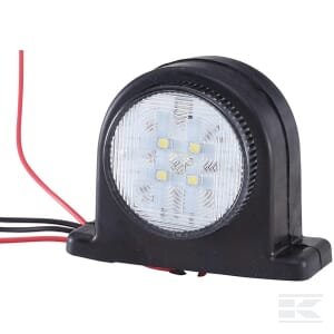 LED gabaritinis žibintas, apvalus, 10/30V, raudona/balta, tvirtinamas varžtais, 86x44.3x67.2mm, 8 LED, Hella ValueFit 2XS357003001