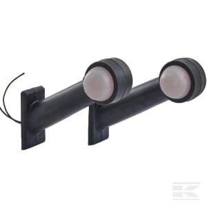 Gabaritinis žibintas 12V, raudonas/baltas, tvirtinamas varžtais, Hella 2XS955232001