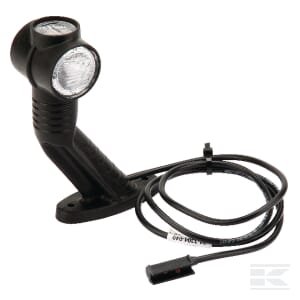 Gabaritinis žibintas LH LED, apvalus, 24V, raudona/balta/oranžinė, tvirtinamas varžtais, DC kištukas, Aspöck 313304047