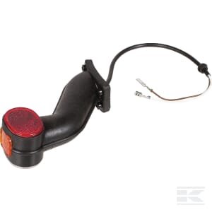 Gabaritinis žibintas RH, apvalus, 24V, raudona/geltona, tvirtinamas varžtais, Aspöck 313608007