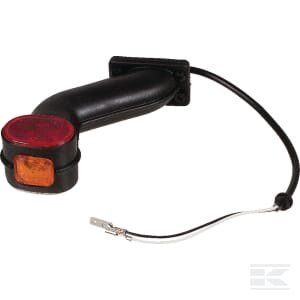 Gabaritinis žibintas LH, apvalus, 24V, raudona/geltona, tvirtinamas varžtais, Aspöck 313608017