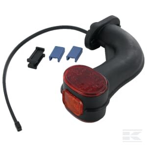 Gabaritinis žibintas RH 12V, raudona/geltona, tvirtinamas varžtais, Aspöck 313809017