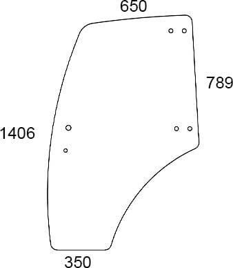 Kairysis durų stiklas – 3203103N