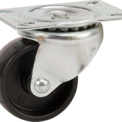 Pasukamas ratukas, Tente, polipropileninis ratas, Ø 65x30 mm, plokštė 95x70mm, apkrova 120 kg – 3430POO065P609570