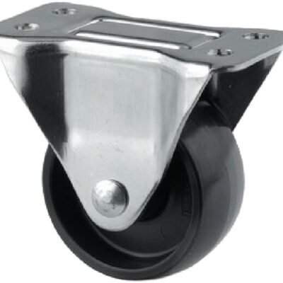 Fiksuotas ratukas, Tente, poliamidinis ratas, Ø 65x30 mm, plokštė 95x54mm, apkrova 120 kg – 3438POO065P609554