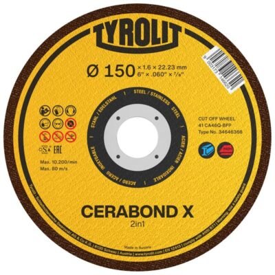 Pjovimo diskas Cerabond-X 125×1.0 Tyrolit 34690817