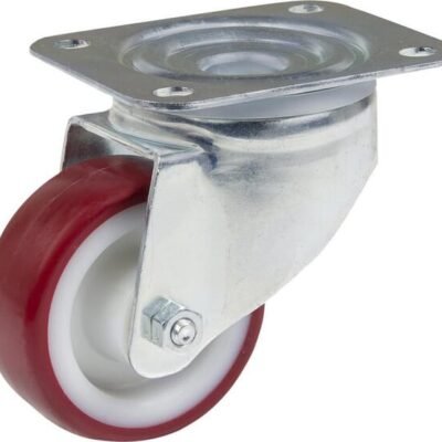 Pasukamas ratukas, Tente, ratas, Ø 80x32 mm, plokštė 105x85mm, apkrova 100 kg – 3470UAR080P62