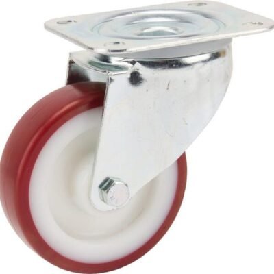 Pasukamas ratukas, Tente, ratas, Ø 100x32 mm, plokštė 105x85mm, apkrova 150kg – 3470UAR100P62