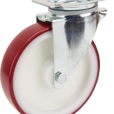 Pasukamas ratukas, Tente, ratas, Ø 200x46 mm, plokštė 137x105mm, apkrova 350kg – 3470UAR200P63