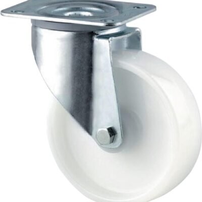 Pasukamas ratukas, Tente, poliamidinis ratas, Ø 80x34 mm, plokštė 105x85mm, apkrova 200 kg – 3470UOJ080P62
