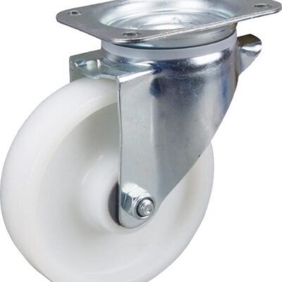 Pasukamas ratukas, Tente, poliamidinis ratas, Ø 100x36 mm, plokštė 105x85mm, apkrova 200 kg – 3470UOJ100P62