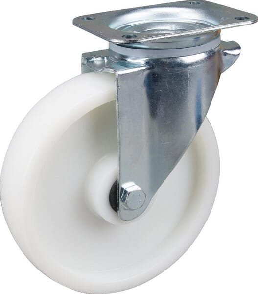 Pasukamas ratukas, Tente, poliamidinis ratas, Ø 200x50 mm, plokštė 137x105mm, apkrova 350kg – 3470UOR200P63