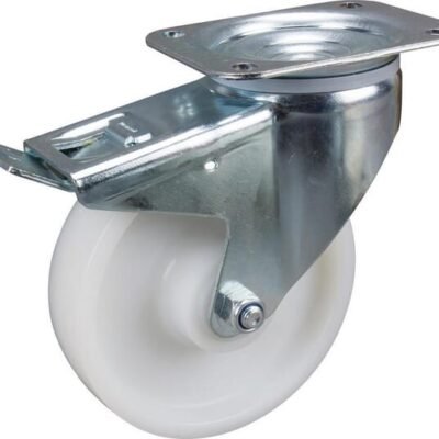 Pasukamas ratukas, Tente, poliamidinis ratas, Ø 160x40 mm, plokštė 137x105mm, apkrova 350kg – 3477UOR160P63