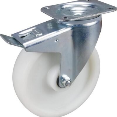 Pasukamas ratukas, Tente, poliamidinis ratas, Ø 200x50 mm, plokštė 137x105mm, apkrova 350kg – 3477UOR200P63