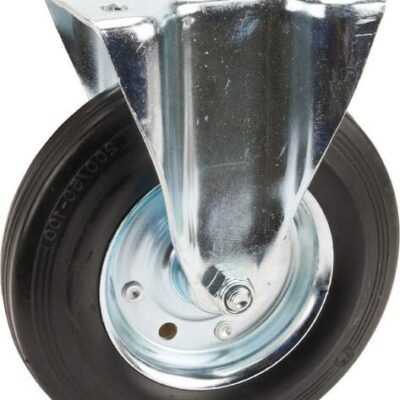 Fiksuotas ratukas, Tente, guminis ratas, Ø 200x50 mm, plokštė 137x115mm, apkrova 205 kg – 3478DVR200P63