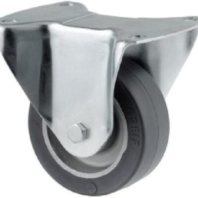 Fiksuotas ratukas, Tente, guminis ratas, Ø 100x40 mm, plokštė 105x85mm, apkrova 200 kg – 3478IEP100P62