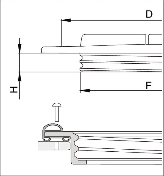 Tank cap+assembly ring 455mm 3514160 - Image 2