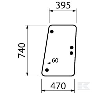 Šoninis stiklas 3557143M2