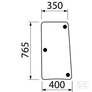 Šoninis stiklas 3677077M1