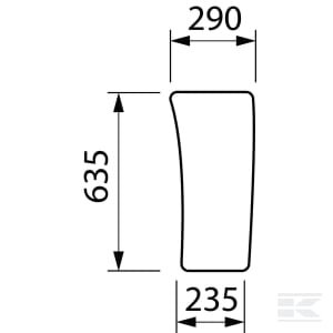 Priekinis apatinis stiklas, kairė (LH) 3679548M1