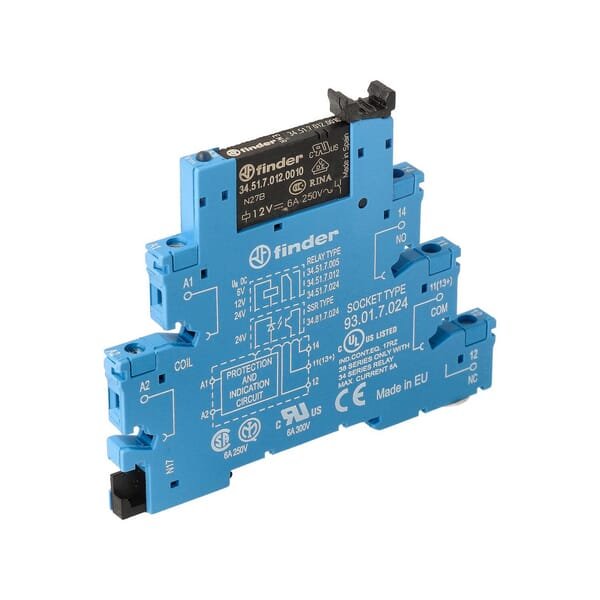 Relė interface Mod. (EMR)Varžtas.6,2mm.1CO 6A/12V DC sens/AgNi Finder – 385170120050 - Image 2