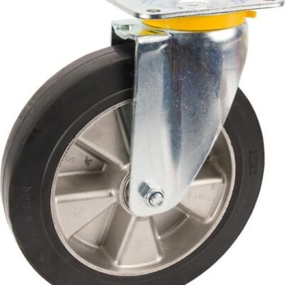 Caster ratas swivel, rubber ratas: diameter 250x50mm, plokštė fitting: 137x105mm Load: 500kg, Tente 4680IEP250P63