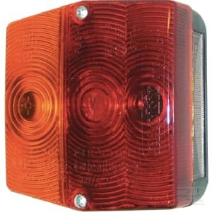 Galinė lempa, kvadratinė, geltona/raudona, tvirtinama varžtais 482440