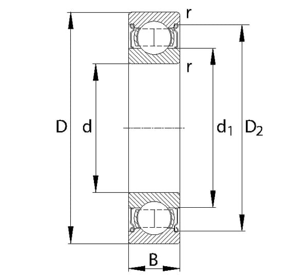 Giliojo griovelio rutulinis guolis 6x16x5 mm INA/FAG 696AZZ6X16X5ZZ - Image 2