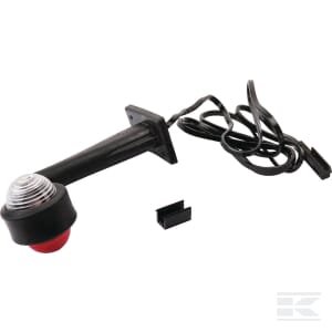 Gabaritinis žibintas LH LED, apvalus, 24V, raudona/skaidri, tvirtinamas varžtais 6SL0084L0175