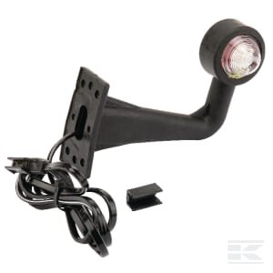 Gabaritinis žibintas LH LED, apvalus, 12/24V, raudonas/skaidrus, tvirtinamas varžtais 6SL0084LED175