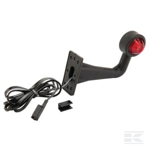 Gabaritinis žibintas RH LED, apvalus, 12/24V, raudonas/skaidrus, tvirtinamas varžtais 6SR0084LED175