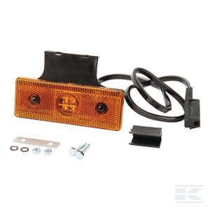 LED gabaritinis žibintas, stačiakampis, 12/24V, oranžinis, tvirtinamas varžtais, 120x43x48mm 6SU12044GLB50