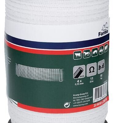 Juosta 20 mm 200 m 4x0.15 mm nerūdijantis plienas wires Farma – 704008FA