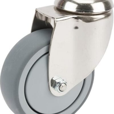 Pasukamas ratukas, guminis, 100x32 mm, nerūdijantis plienas, vieno varžto tvirtinimas, apkrova 100 kg, Tente – 7470PJC100P3011