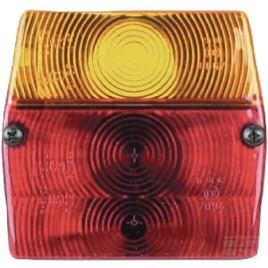 Galinė lempa, kvadratinė, geltona/raudona, tvirtinama varžtais, 99x50x93mm, HERTH+BUSS 83830120HB