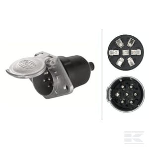 Lizdas 7 kontaktų metalinis, menteliniai kontaktai 8JB003833011