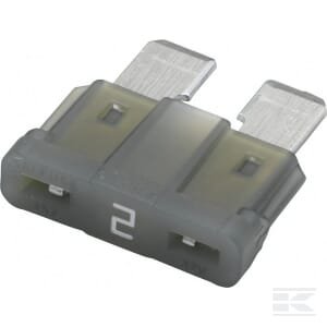 Standartinis peilinis saugiklis 32V 2A ilgis 18.6mm pilkas pakuotė 50 vnt Hella 8JS711683021