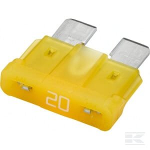 Standartinis peilinis saugiklis 32V 20A ilgis 18.6mm geltonas pakuotė 50 vnt Hella 8JS711688002