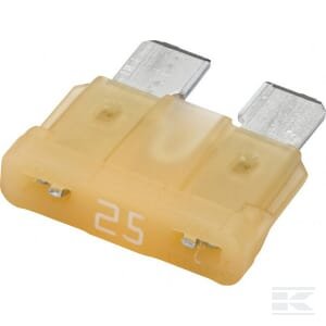 Standartinis peilinis saugiklis 32V 25A ilgis 18.6mm baltas pakuotė 50 vnt Hella 8JS711689002