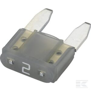 MINI peilinis saugiklis 2A ilgis 10.9mm pilkas pakuotė 50 vnt Hella 8JS728596081