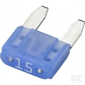 MINI peilinis saugiklis 15A ilgis 10.9mm mėlynas pakuotė 50 vnt Hella 8JS728596151