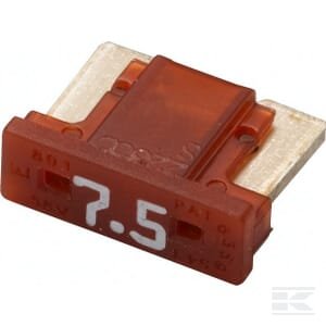 Žemo profilio MINI peilinis saugiklis 7.5A ilgis 8.4mm rudas pakuotė 5 vnt Hella 8JS728596302