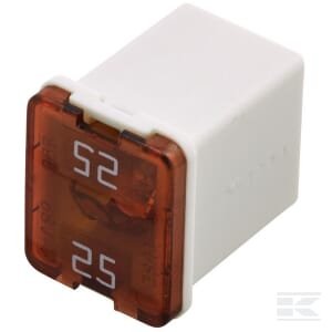 PAL saugiklis 25A ilgis 12mm skaidrus Hella 8JS740026741