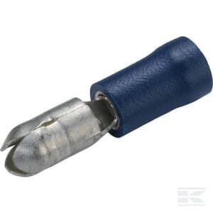 Kulkinė jungtis (bananėlė) vyriška, mėlyna, 1.5-2.5mm², Ø5mm, A serija, blisteris (100x), Hella 8KW044025003