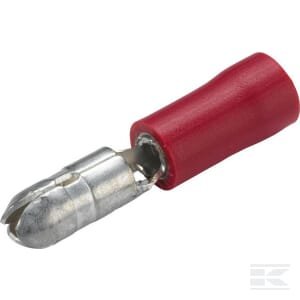 Kulkinė jungtis vyriška, raudona, 0.5-1mm² 4mm, blister (100 vnt.) Hella 8KW044040003