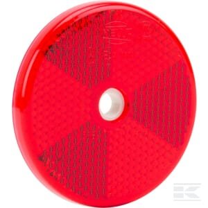 Atšvaitas, Ø60 mm, raudonas, su 6 mm skyle, E24 0030, Hella 8RA002014232