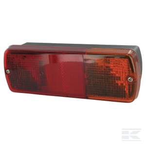 Galinė lempa, stačiakampė, 12/24V, geltona/raudona, tvirtinama varžtais, 186x66x55mm, Britax 900400LB